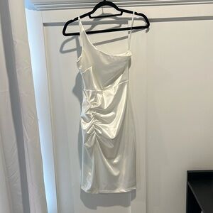 White Satin Dress